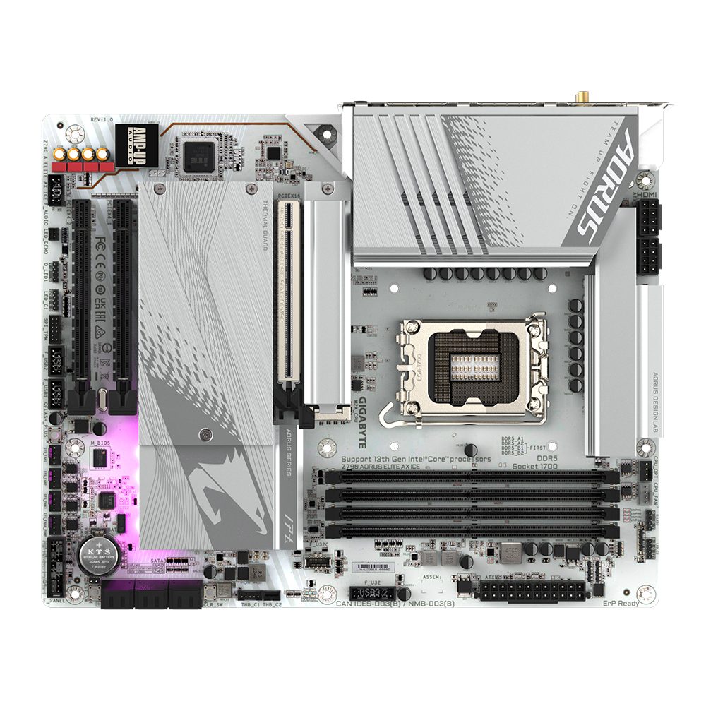 Bekijk afbeelding 3 van Gigabyte 1700 Z790 A ELITE AX ICE - DDR5/2xM.2/DP/HDMI